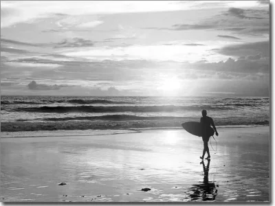 Abendsonne mit Surfer