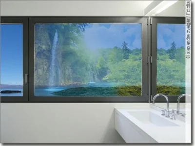Fensterbild Wasserfall