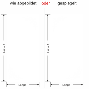 Glastür Milchgalsfolie Blumen Lilien - Ansicht Ausrichtung und Farbauswahl