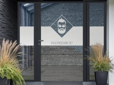 Milchglasfolie Gewerbe Barbershop