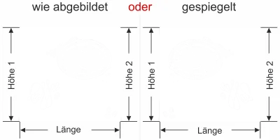 Milchglasfolie Gewerbe Coffee - Ansicht Ausrichtung mit Farbauswahl - Vorschlag 2