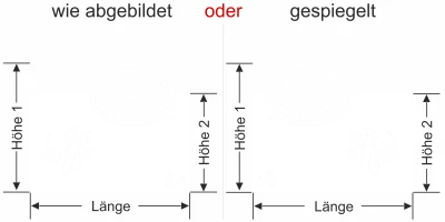 Milchglasfolie Gewerbe Coffee - Ansicht Ausrichtung mit Farbauswahl - Vorschlag 2