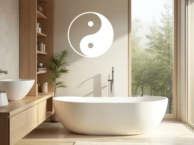 Wandtattoo mit Yin und Yang Zeichen - Ansicht Farbauswahl