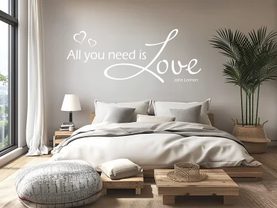 Wandspruch All you need ist love