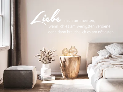 Wandspruch Liebe mich am meisten