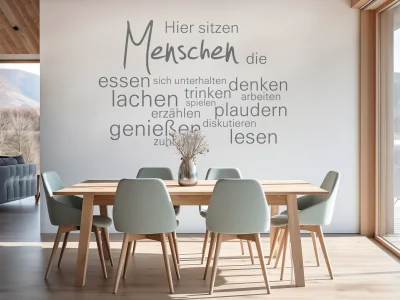 Wandtattoo Hier sitzen Menschen