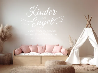Wandtattoo Spruch Kinder sind Engel