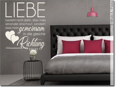 Wandspruch Die Liebe ist wie ein Garten Wandtattoo