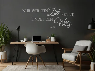 Wandtattoo Nur wer sein Ziel kennt