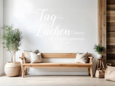 Wandtattoo Zitat Wer den Tag