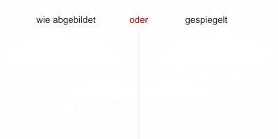 Wandsticker Savannenbaum - Ansicht Ausrichtung und Farbauswahl