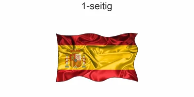 Aufkleber Fahne von Spanien - Ansicht einseitig