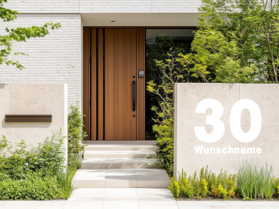 Hausnummer mit Wunschname