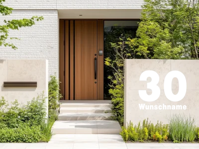 Hausnummer mit Wunschname