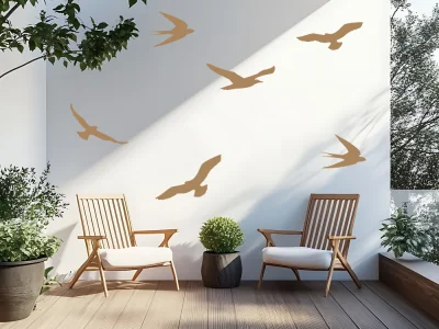 Außenwandtattoo Set mit Vögeln