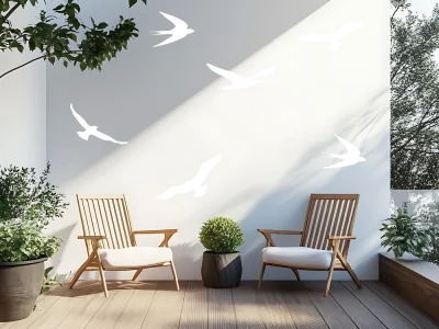 Aufkleber Set Vögel für Außen