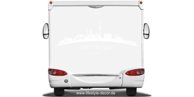 Autoaufkleber Skyline Stuttgart