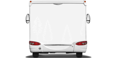 Auto Aufkleber Bäume Line Art