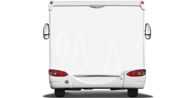 Auto Aufkleber Bäume Line Art