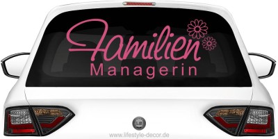 Auto Aufkleber Familien Managerin