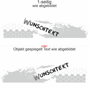 Autoaufkleber Waben und Klecks - Ansicht Ausrichtung