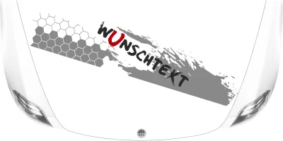 Auto Aufkleber Polygon Dekor auf heller Motorhaube