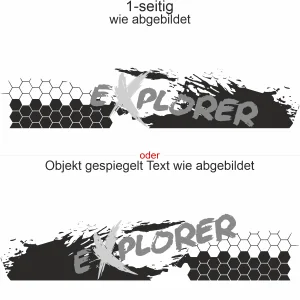 Auto Aufkleber Polygon Dekor - Ansicht Ausrichtung