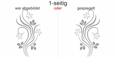 Auto Sticker Traumhaftes Blumenornament - Ansicht Ausrichtung