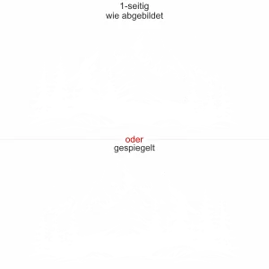 Autoaufkleber Berge & Wald Silhouette - Ansicht Ausrichtung und Farbauswahl