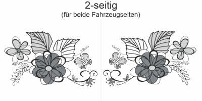 Autoaufkleber Blumenmotiv