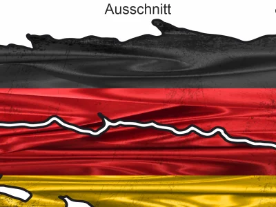 Autoaufkleber mit Deutschland Fahne - Ansicht Ausschnitt