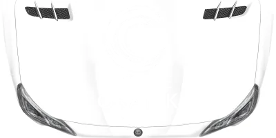 Autoaufkleber Eigene Grafik einfarbig - Ansicht Farbauswahl auf heller Motorhaube
