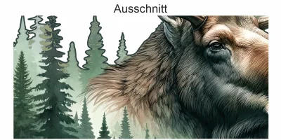Autoaufkleber Elch im Wald - Ansicht Ausschnitt