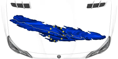 Autoaufkleber Europa für Auto und Wohnmobil auf Motorhaube