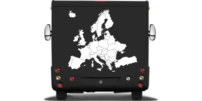 Autoaufkleber Europakarte