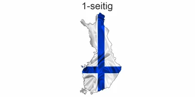 Autoaufkleber Fahne von Finnland als Silhouette - Ansicht einseitig