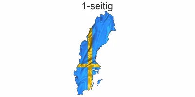 Autoaufkleber Fahne von Schweden als Silhouette - Ansicht einseitig