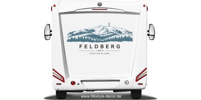 Autoaufkleber Feldberg auf Heck von Wohnwagen oder Wohnmobil