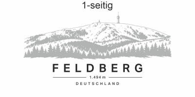 Autoaufkleber Feldberg - Ansicht einseitig