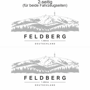 Autoaufkleber Feldberg - Ansicht zweiseitig für beide Fahrzeugseiten