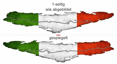 Autoaufkleber Flagge von Italien - Ansicht Ausrichtung