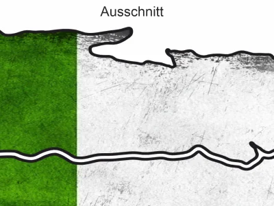 Autoaufkleber Flagge von Italien - Ansicht Ausschnitt