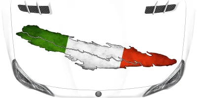 Autoaufkleber Flagge von Italien auf Motorhaube