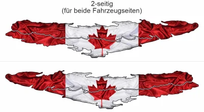 Autoaufkleber Flagge von Kanada - Ansicht zweiseitig für beide Fahrzeugseiten