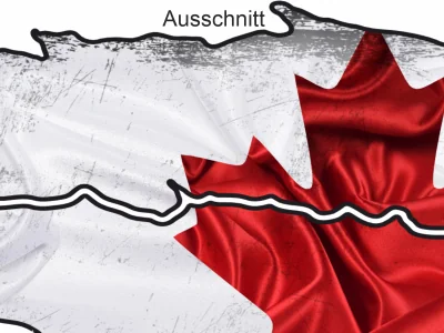 Autoaufkleber Flagge von Kanada - Ansicht Ausschnitt