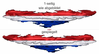 Autoaufkleber Niederländische Flagge - Ansicht Ausrichtung