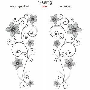 Ein hübscher Autoaufkleber mit Frühlingsornament - Ansicht Ausrichtung