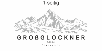 Autoaufkleber Großglockner - Ansicht einseitig