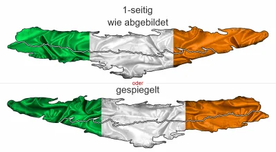 Autoaufkleber Irische Flagge - Ansicht Ausrichtung