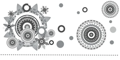 Autoaufkleber Kunstvolles Design - Ansicht beispielhafte Anordnung und Farbauswahl